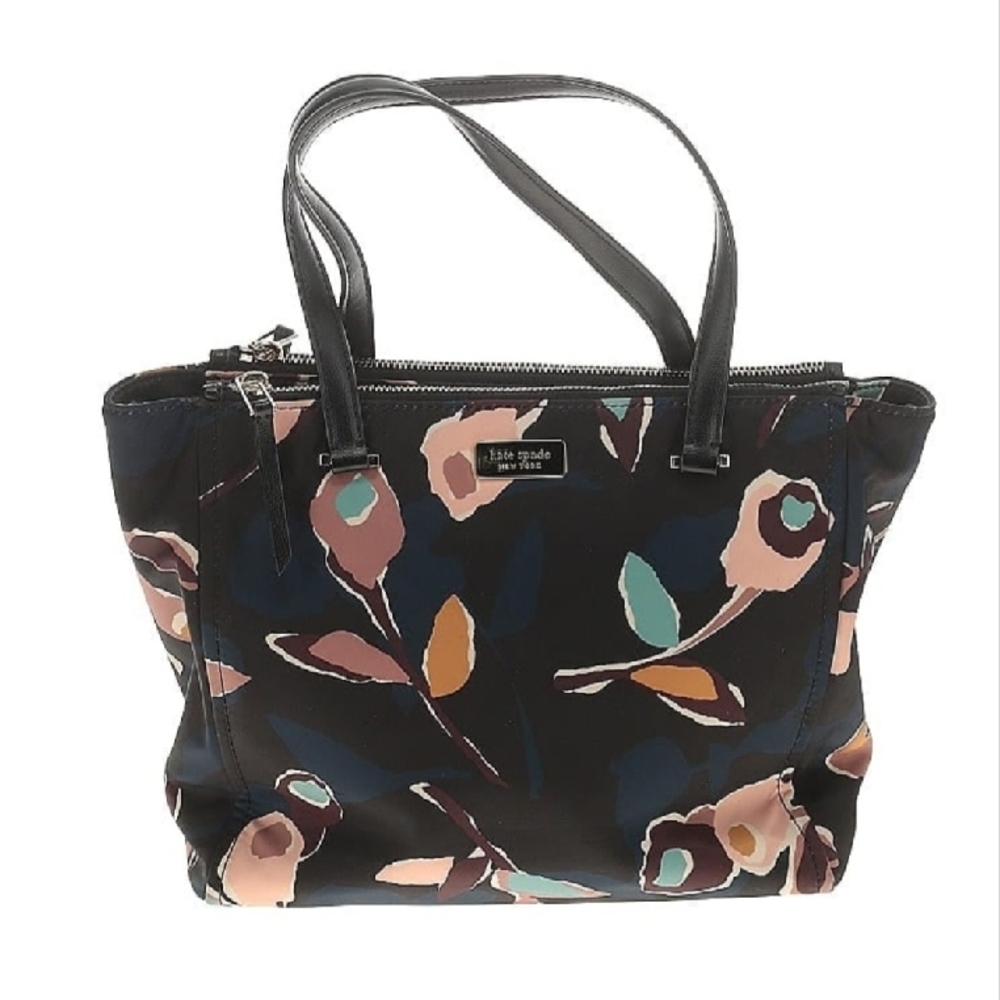 Kate Spade Black Floral Tote Bag